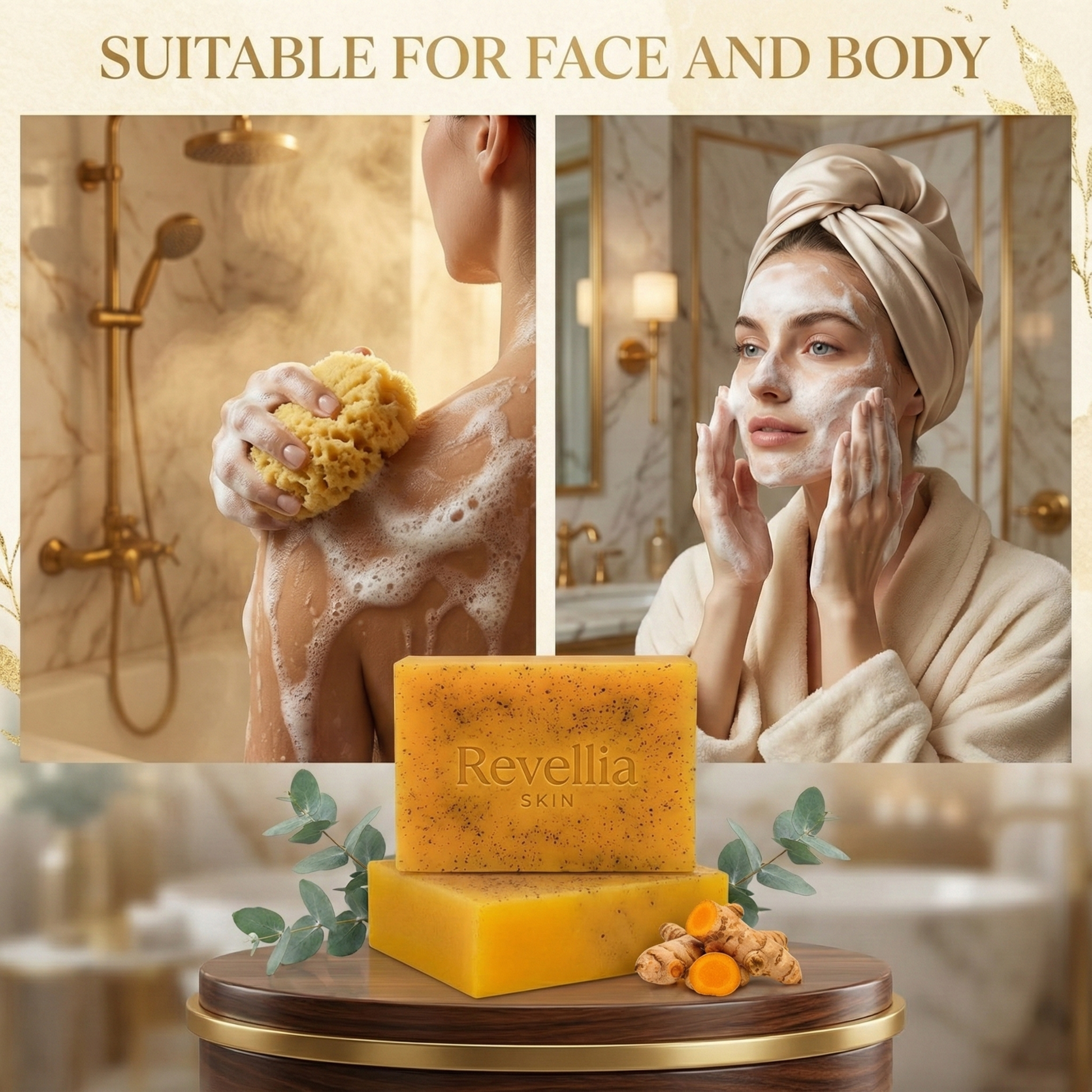 Revellia Lemon Turmeric & Kojic Acid Brightening Soap